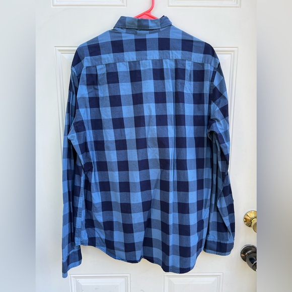 Merona Navy and Light Blue Checkered Men's Shirt - Picture 4 of 4